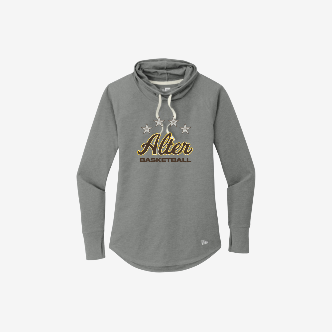 New Era® Women's Sueded Cotton Blend Cowl Neck Long Sleeve Tee